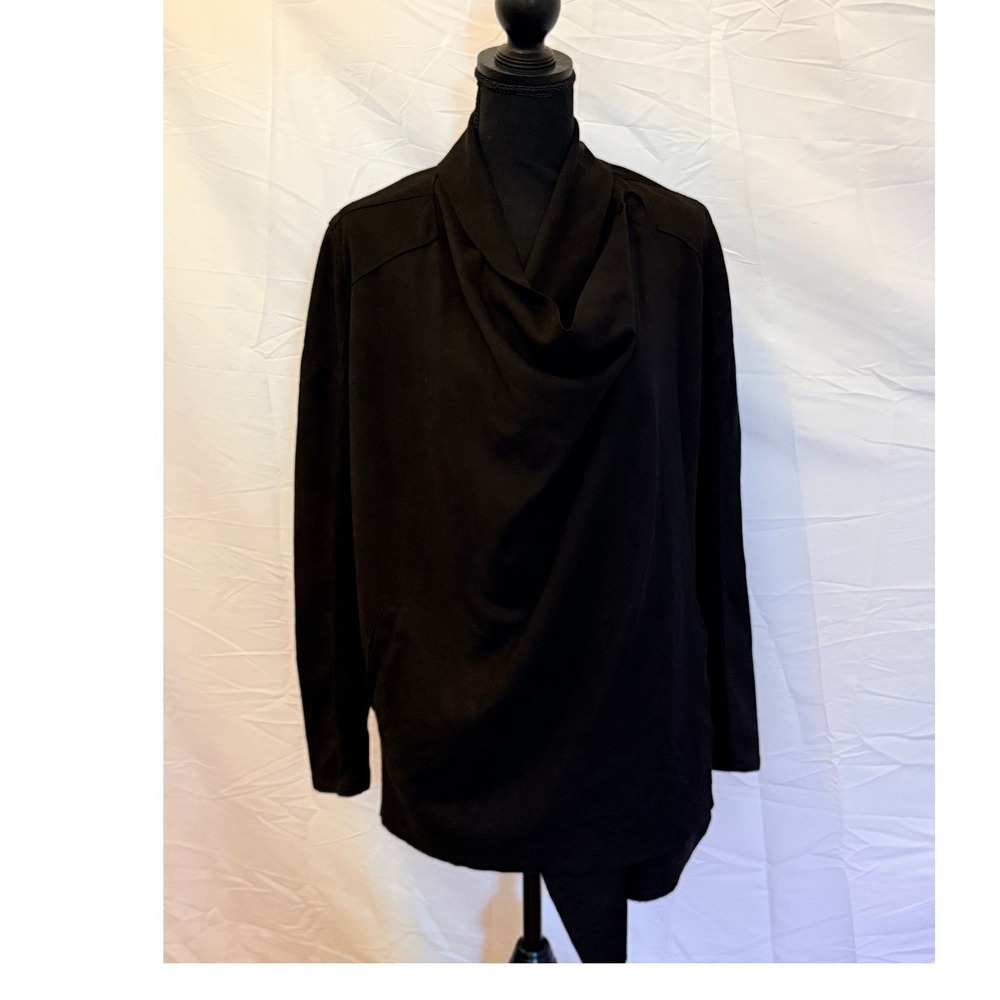 BLANKNYC  Drape Front Faux Suede Yoga Jacket, Size M